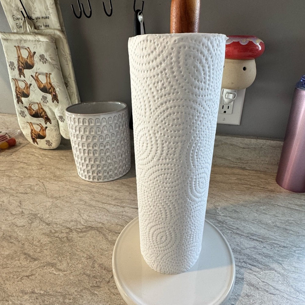 Hearth & Hand Cream Stoneware Paper Towel Holder